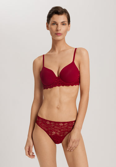 Luxury Moments Lace T-Shirt Bra | Red Dahlia 71503-2418